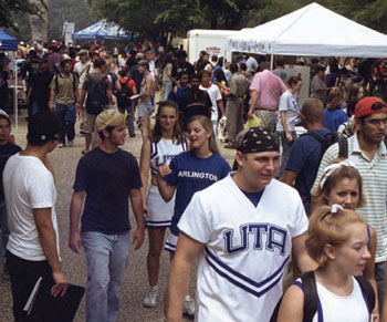 crowd of students at Activities Fair Day