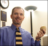 Mark Permenter holding baseball