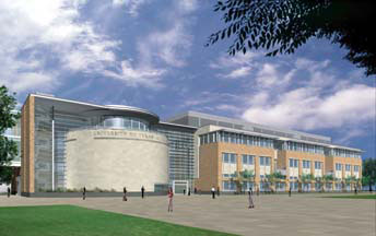 architectural rendering of the Chemistry and Physics Building