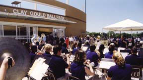 entrance to Clay Gould Ballpark