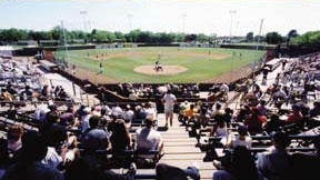 view of baseball diamond in Clay Gould Ballpark