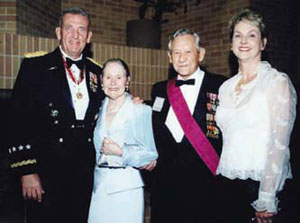 Gen. Tommy Franks, Janie Hollingsworth, Lt. Gen. James Hollingsworth and Cathy Franks.
