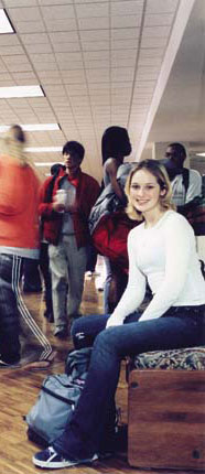 Freshman Jennifer Stilley in the University Center