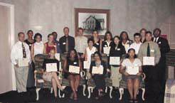 The Alumni Association honored its 2002-03 scholarship recipients with a reception in September.