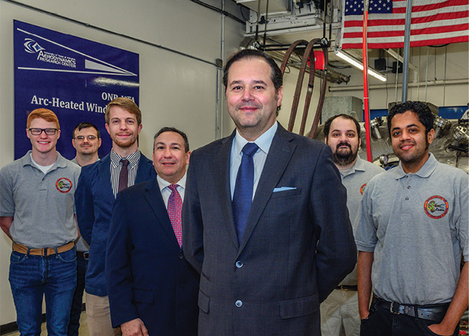 Luca Maddalena with the Aerodynamic Research Center team.