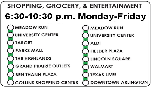 shopping shuttle schedule