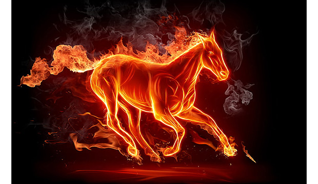 Blazing Race ... a horse designed in fire