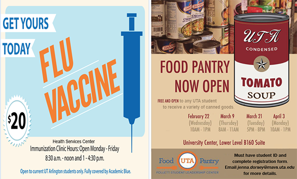 flu vaccine and food pantry