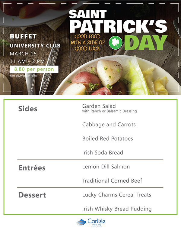 st paddy's buffet