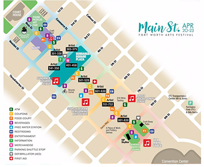 Main St. Arts Festival map