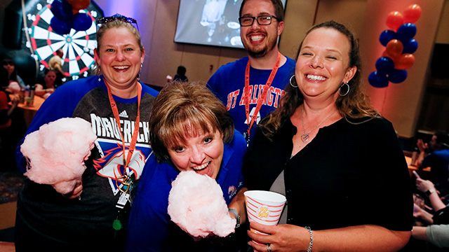 Staff enjoying festivities