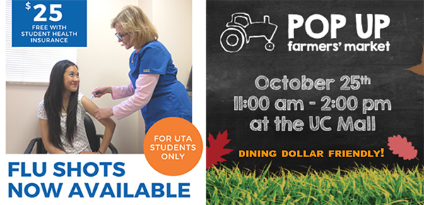 flu shot and popup market