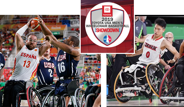 2019 Toyota USA Men's Wheelchair Basketball Showdown at UTA includes Paralympic teams from Japan, Spain and the USA.