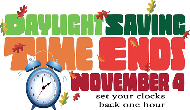 daylight savings time ends