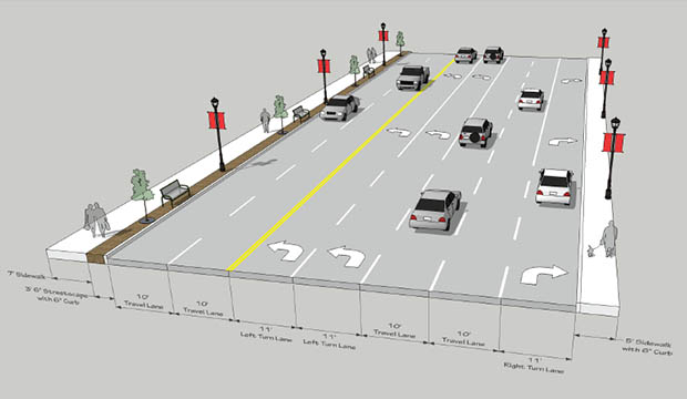 Cooper at Abram streets construction plan