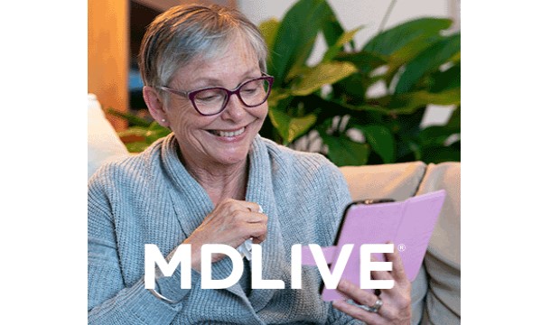 MD Live: image of older woman using computer