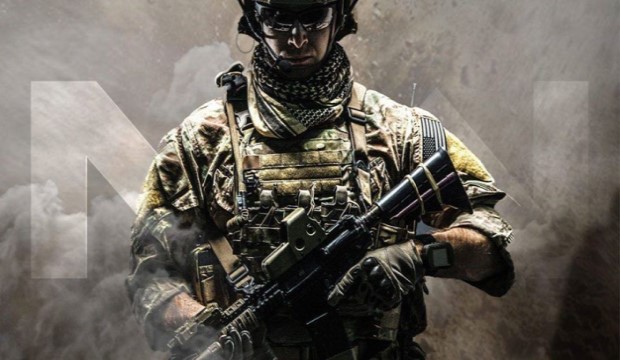 Soldier in full battle gear for "Call of Duty" video game