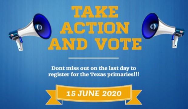 Last chance to register to vote in Texas primaries run-offs is June 15.