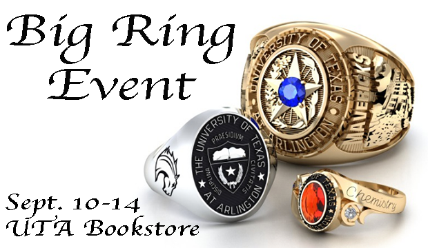 Big Ring Event sale by Jostens at the UTA Bookstore Sept. 10-13