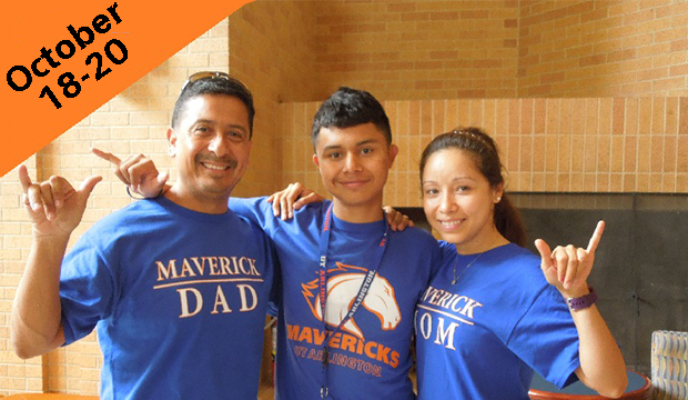 Parent and Family Weekend is Oct. 18-20, 2019, at UTA.
