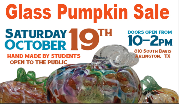 Glass Pumpkin Sale is 10 a.m.-2 p.m. Saturday, Oct. 19