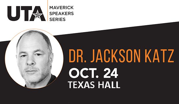 Dr. Jackson Katz speaks at the Maverick Speakers Series Thursday, Oct. 24, at Texas Hall.