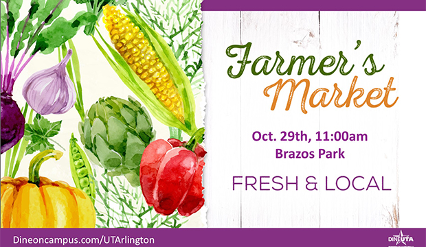 Farmers Market at UTA on Tuesday, Oct. 29.
