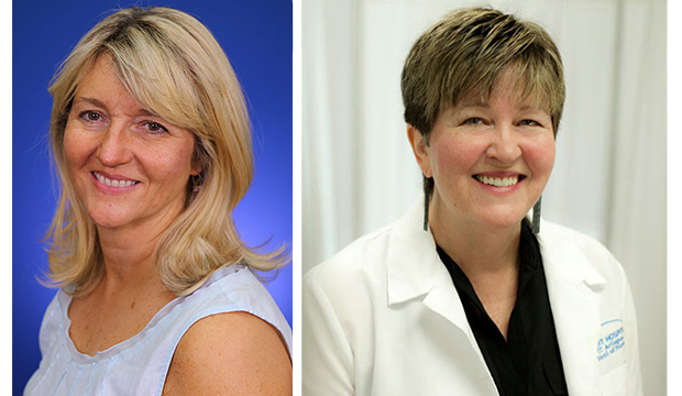 Nursing professors Patti Parker, left, and Kathryn Daniel