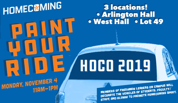 Paint Your Ride 11 a.m.-1 p.m. Monday, Nov. 4