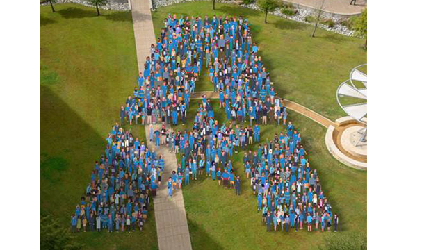 Students for an "A"; view from above.