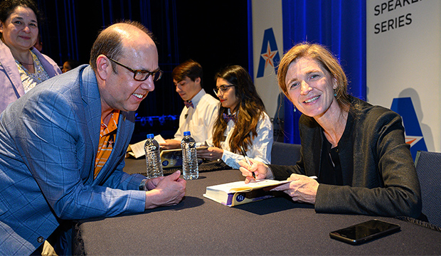 Samantha Power speaks at the Maverick Speakers Series on Nov. 19 at Texas Hall.