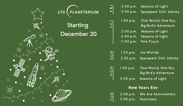 Planetarium holiday schedule
