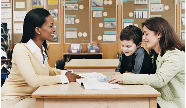 Social Worker and Special Education teacher with student