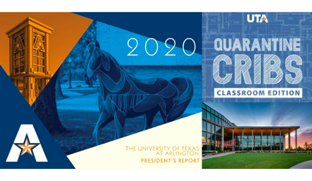 Composite of various publications by the University Advancement marketing and communication team.