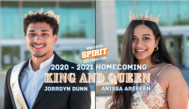 2020-21 Homecoming King and Queen, Jorrdyn Dunn and Anissa Arefeen