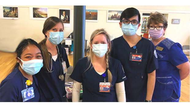 Nursing students who volunteered with COVID-19 vaccinations in Fannin County.