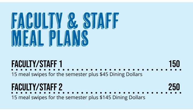Faculty and Staff Meal Plans