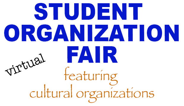 Virtual Student Organization Fair featuring cultural organizations