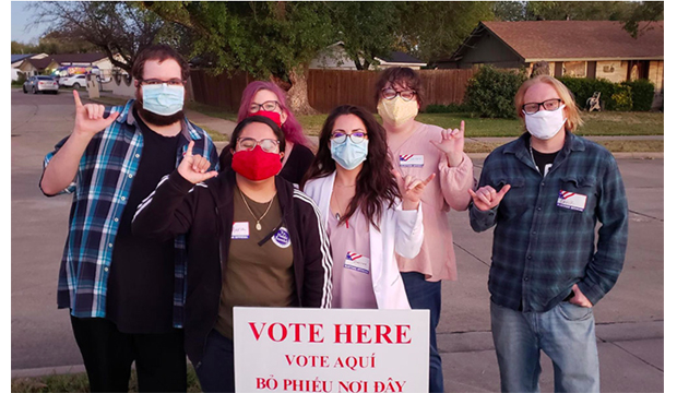 Six sociology student worked as election clerks in east Arlington