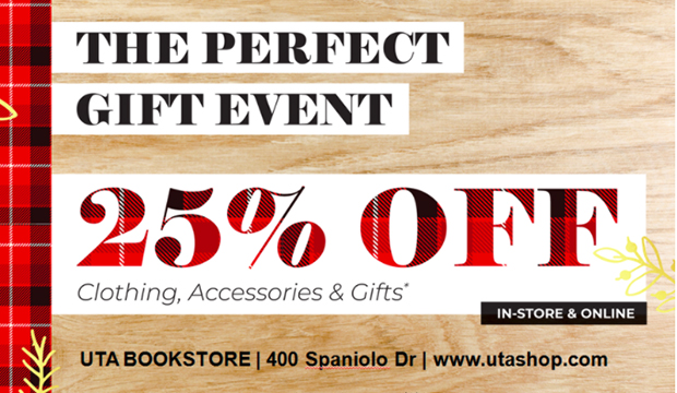 UTA Bookstore sale Nov. 11-17, 2020.