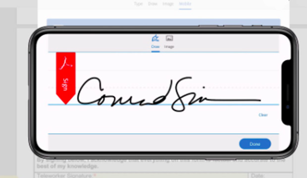 Signature done in Adobe Sign