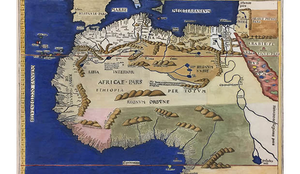 Ancient map of northern Africa