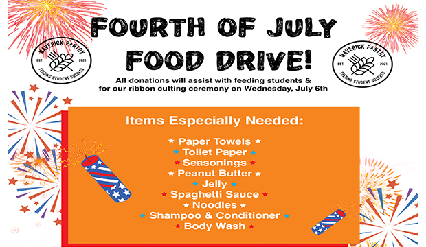 Fourth of July Food Drive for Maverick Pantry