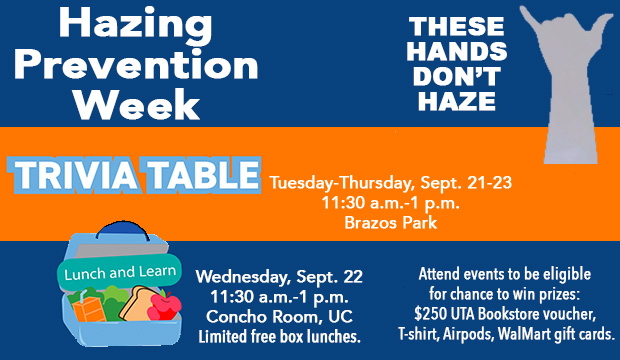 Hazing Prevention Week. 