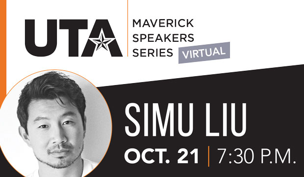 Maverick Speakers Series Virtual, Simu Liu, Oct. 21, 7;30 p.m.