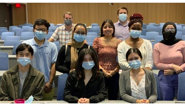 Ten students involved in the summer undergraduation research program hosted by the College of Nursing and Health Innovation.