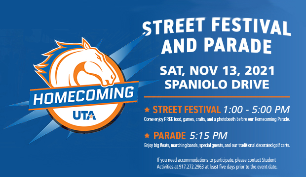 UTA Homecoming. Street Festival and Parade.