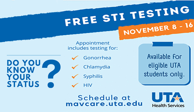 Do You Know Your Status? Free STI Testing November 8-16.