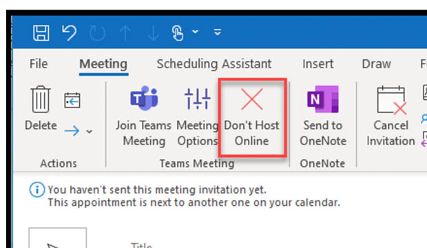 Microsoft Outlook meeting changes