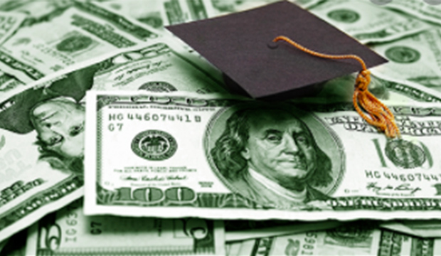 Cash and a mortarboard